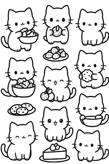 Kostenlose Kawaii Malvorlage für Kinder zum Drucken