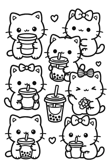 Happy Baby Bear Holding a Honey Wand in the Garden Printable