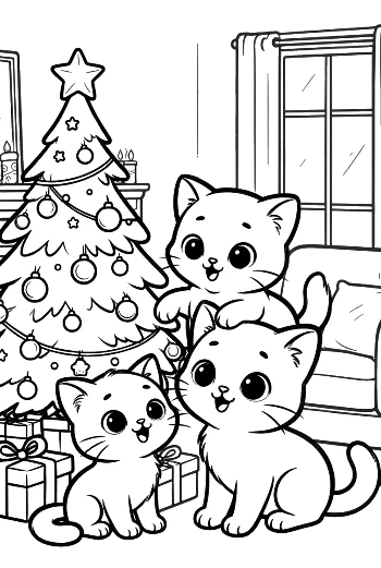 Easy Kittens to Color Printable