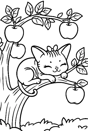 Cute Sphynx Coloring Page Printable