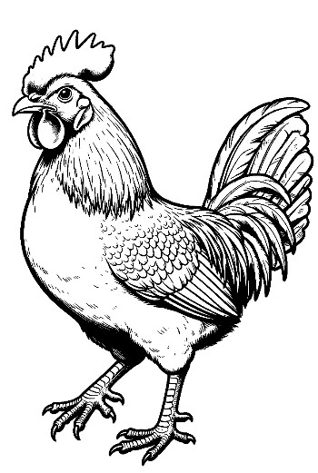 Majestic Rooster Standing Proudly