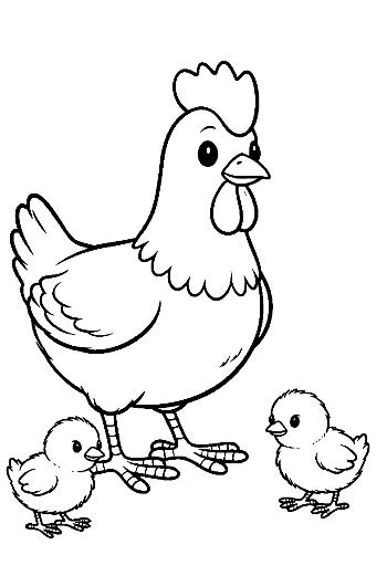 แม่ไก่กับลูกไก่