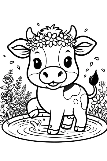 Download Holstein Cow Coloring Sheet Printable