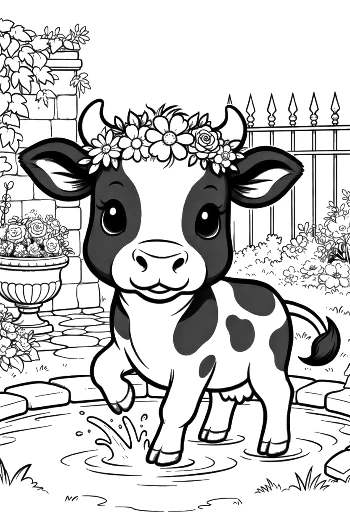 Easy Holstein Cow Printable