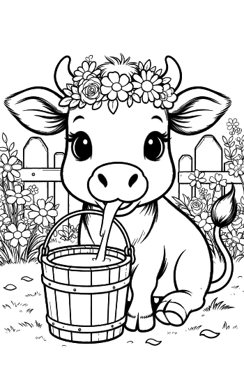 Easy Holstein Cow Printable