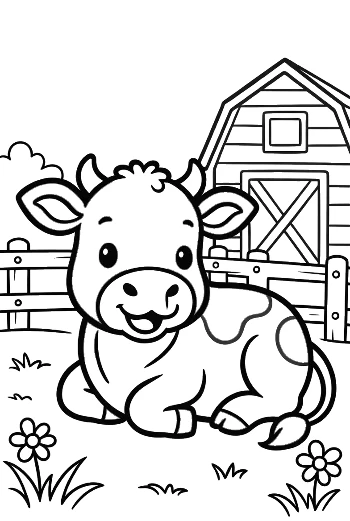 Holstein Cow Coloring Sheet Printable