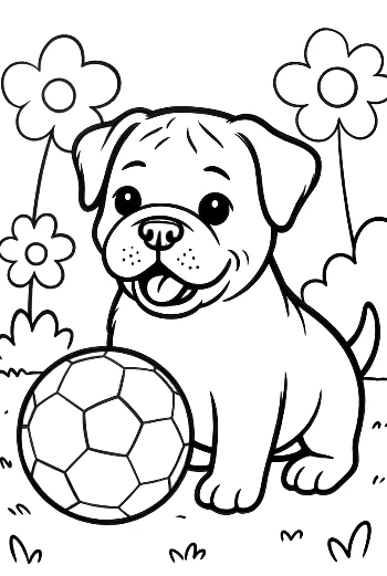 Bulldog Coloring Page Printable