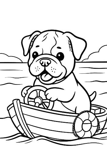 Free Bulldog Coloring Sheet Printable
