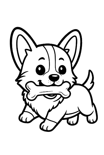 Corgi to Color Printable
