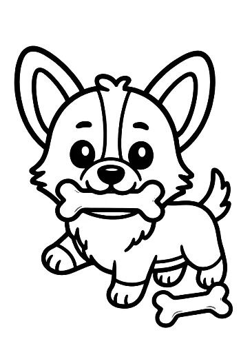 Download Corgi Coloring Page Printable