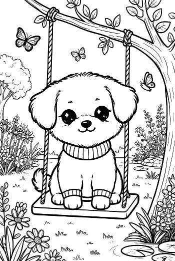 Easy Cute Dogs Printable