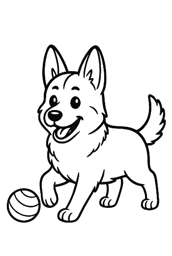 Cute German Shepherd Printable