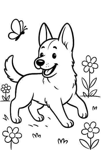 Cute German Shepherd Printable