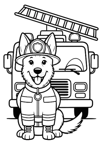 Easy German Shepherd Printable