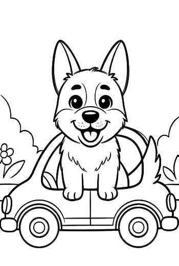 Free German Shepherd for Kids Printable