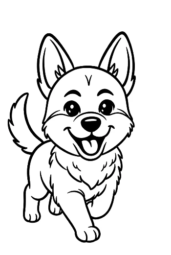 German Shepherd Coloring Page Printable