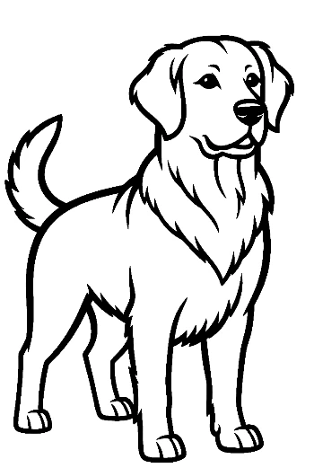 Niedliche Golden-Retriever-Umrisse