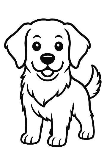 Kostenloses Golden Retriever Ausmalbild
