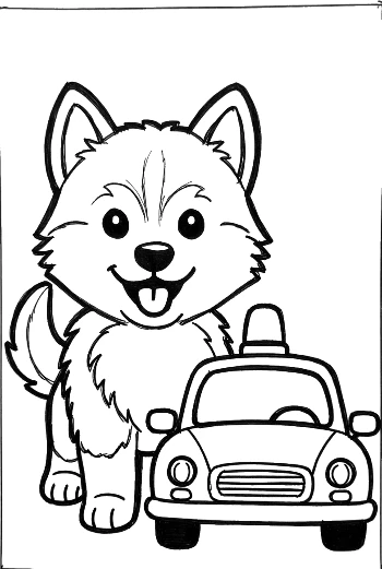 Download Husky Coloring Page Printable