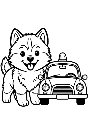Husky for Kids Printable