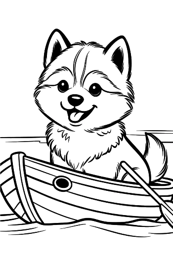 Husky to Color Printable