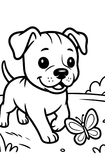 Baby Pitbull with a Flower Crown Enjoying Honey Printable