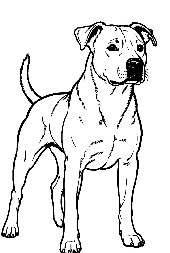 Confident Pitbull Standing Proudly