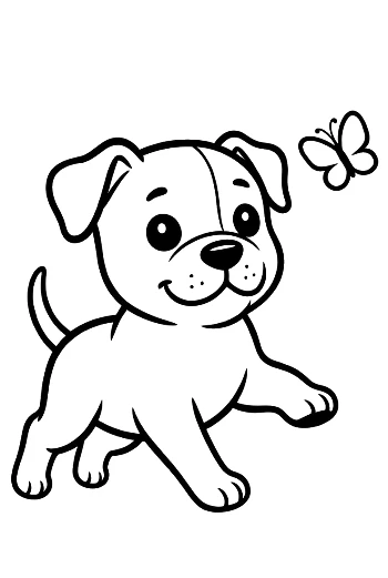 Pitbull Coloring Page Printable