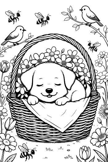 Easy Puppies for Kids Printable
