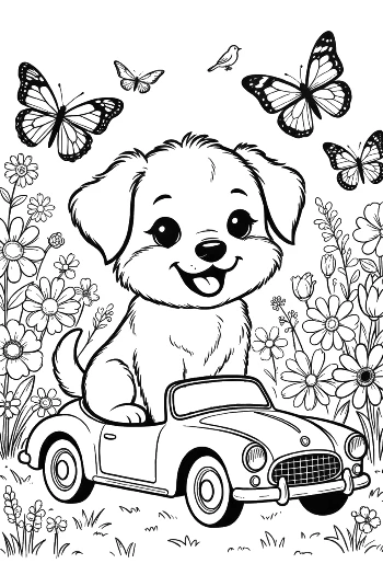 Welpen Ausmalbilder zum Drucken