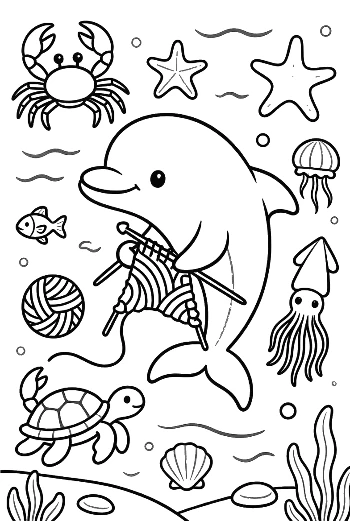 Download Dolphin Sea Life Printable