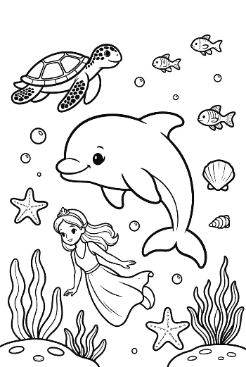 Easy Jumping Dolphin Printable