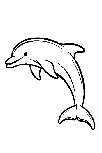 Jumping Dolphin Outline