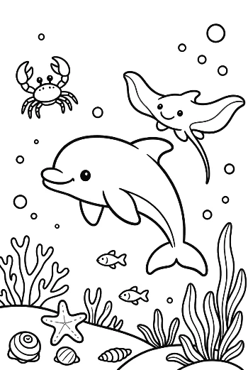 Jumping Dolphin Printable