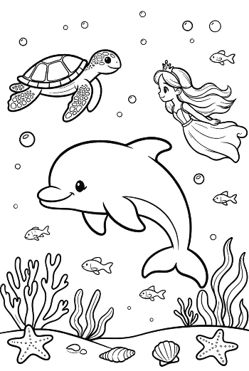 Jumping Dolphin Printable
