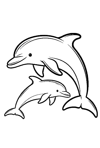 Playful Dolphin Family Leaping Joyfully