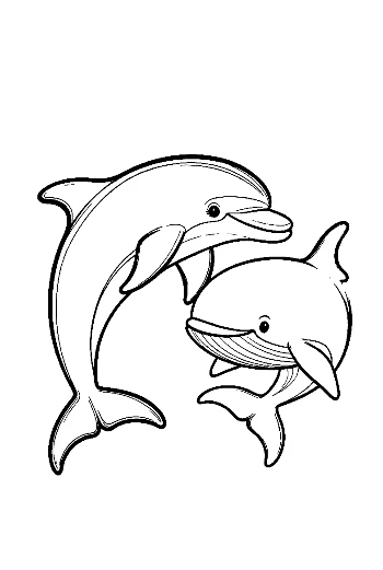 Playful Dolphins Leaping Together