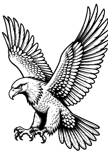 Fierce Golden Eagle Diving Attack