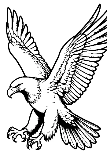 Fierce Golden Eagle Soaring with Talons Extended