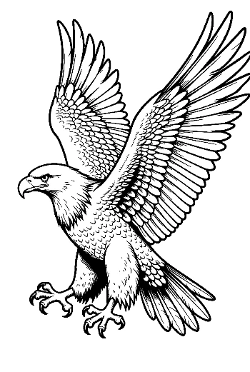 Fierce Golden Eagle Soaring with Talons Extended