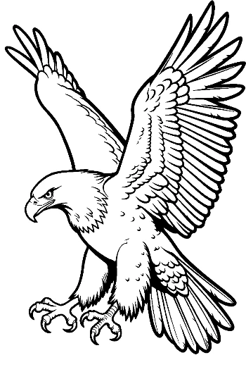 Golden Eagle Diving Fiercely with Talons Extended