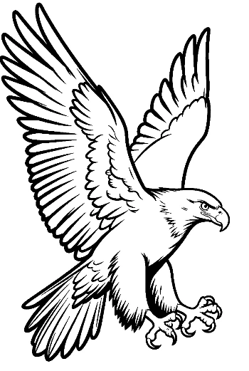 Soaring Golden Eagle with Fierce Talons
