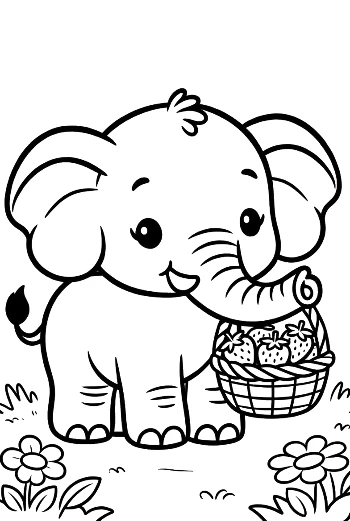 African Elephant Coloring Sheet Printable