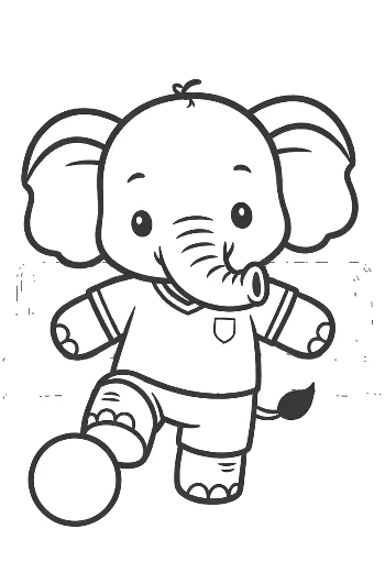 Easy African Elephant Printable