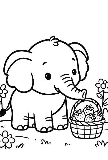 Free African Elephant Printable