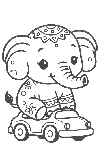 Asian Elephant Printable