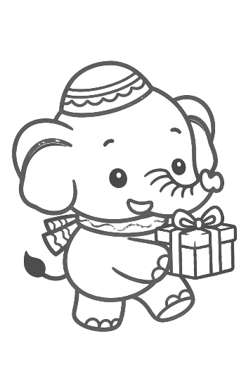 Free Asian Elephant Coloring Page Printable