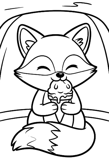 Adorable Fox Pilot in a Toy Airplane Printable