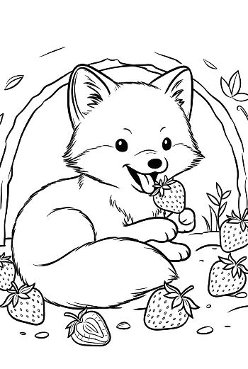 Cute Arctic Fox for Kids Printable