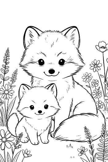 Cute Arctic Fox Printable